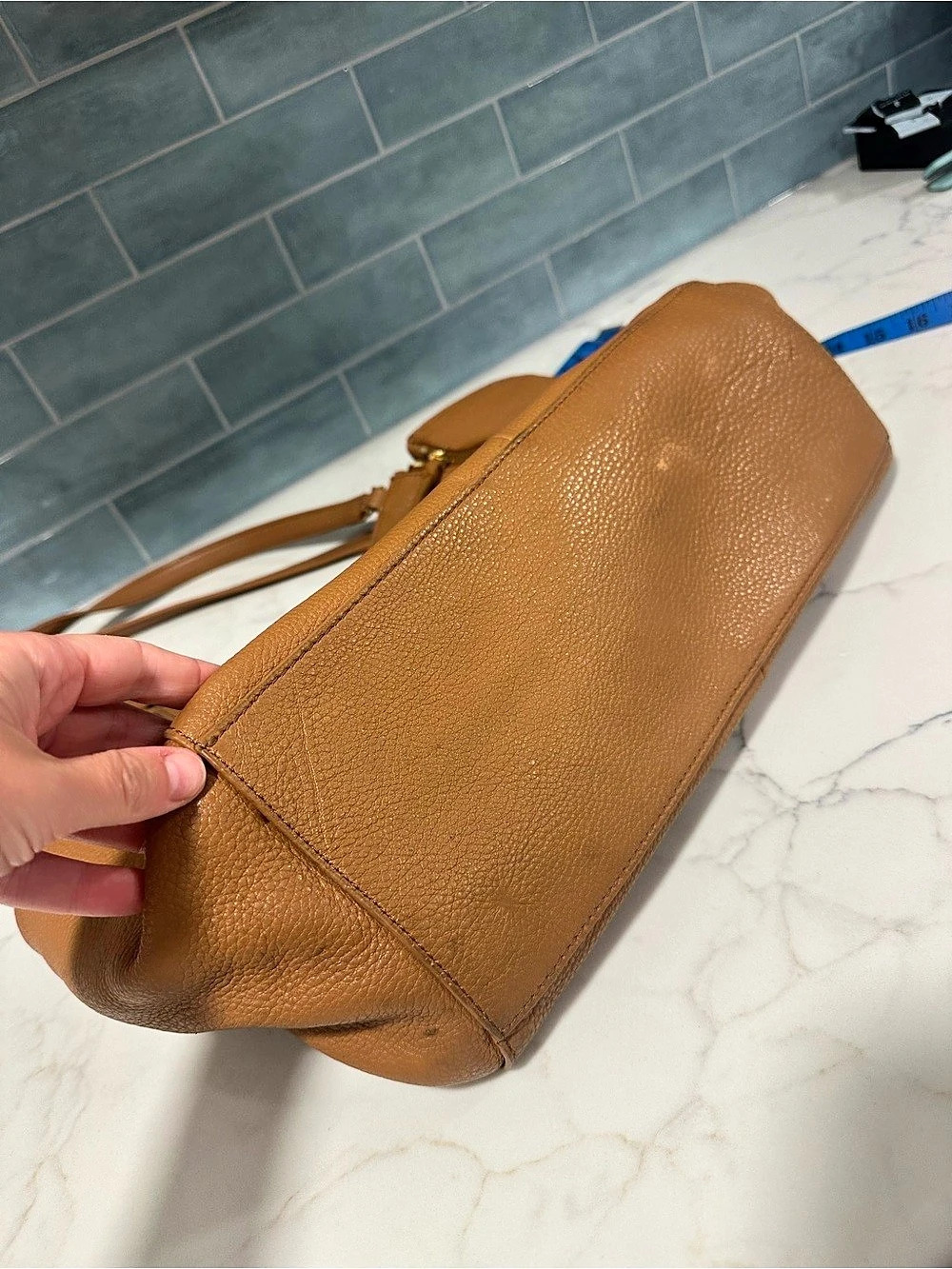 Tory Burch Zip Tote Camel Brown - Picture 9 of 11